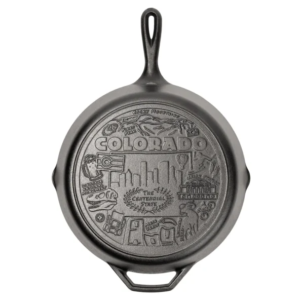 American Road Trip: 12 Inch Seasoned Cast Iron Skillet, Colorado